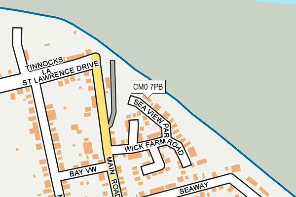 CM0 7PB map - OS OpenMap – Local (Ordnance Survey)