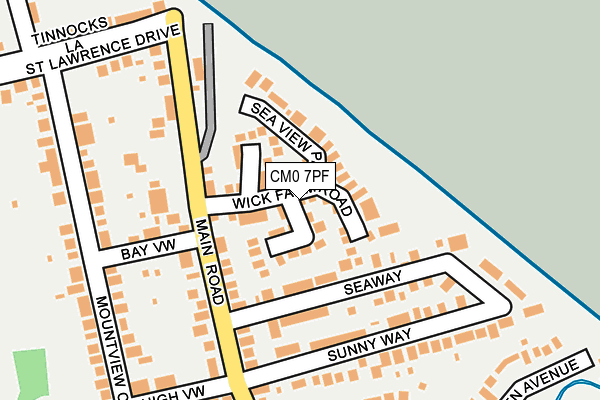 CM0 7PF map - OS OpenMap – Local (Ordnance Survey)
