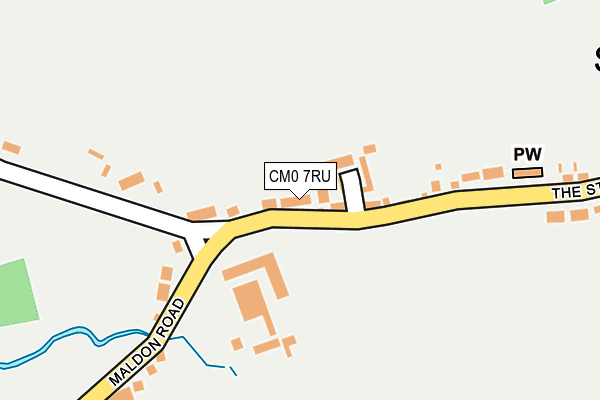 CM0 7RU map - OS OpenMap – Local (Ordnance Survey)