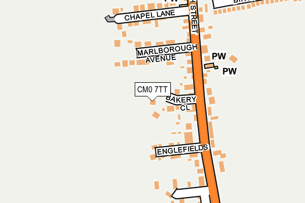 CM0 7TT map - OS OpenMap – Local (Ordnance Survey)