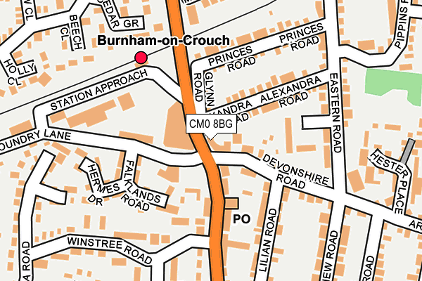 CM0 8BG map - OS OpenMap – Local (Ordnance Survey)