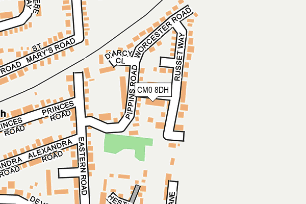 CM0 8DH map - OS OpenMap – Local (Ordnance Survey)