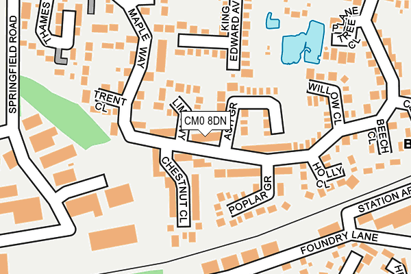 CM0 8DN map - OS OpenMap – Local (Ordnance Survey)