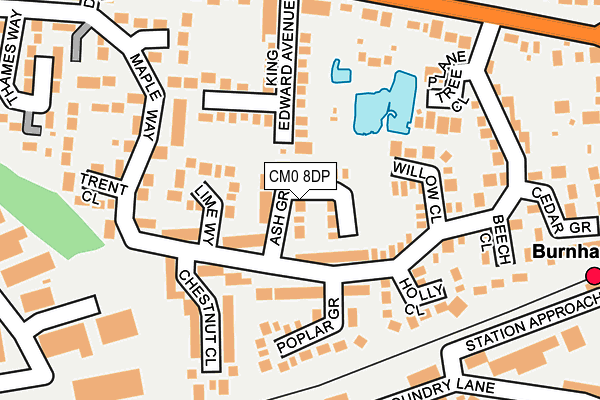 CM0 8DP map - OS OpenMap – Local (Ordnance Survey)