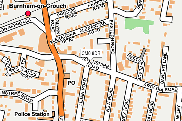 CM0 8DR map - OS OpenMap – Local (Ordnance Survey)