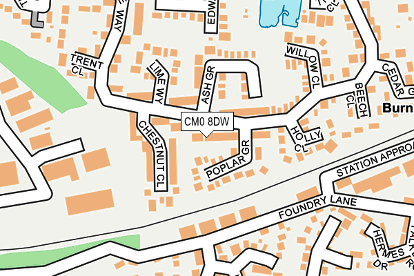 CM0 8DW map - OS OpenMap – Local (Ordnance Survey)