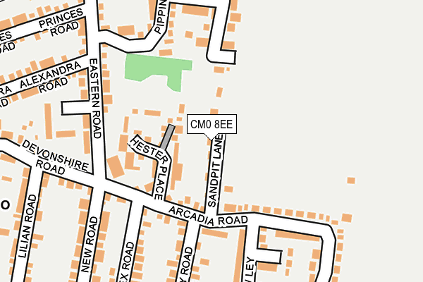 CM0 8EE map - OS OpenMap – Local (Ordnance Survey)