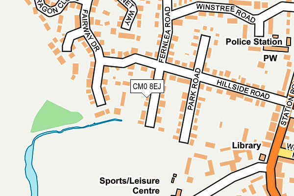 CM0 8EJ map - OS OpenMap – Local (Ordnance Survey)