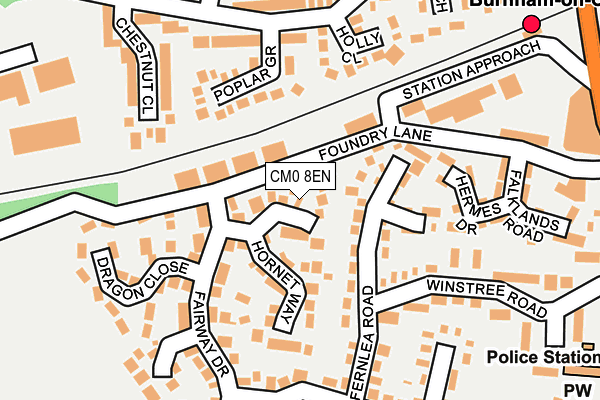 CM0 8EN map - OS OpenMap – Local (Ordnance Survey)