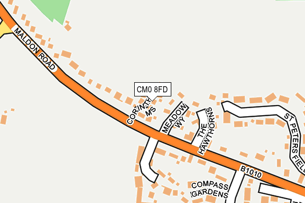 CM0 8FD map - OS OpenMap – Local (Ordnance Survey)