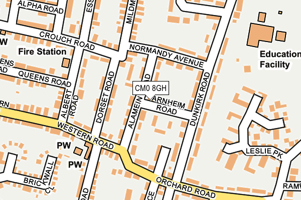 CM0 8GH map - OS OpenMap – Local (Ordnance Survey)