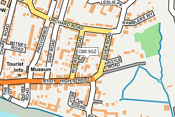CM0 8GZ map - OS OpenMap – Local (Ordnance Survey)