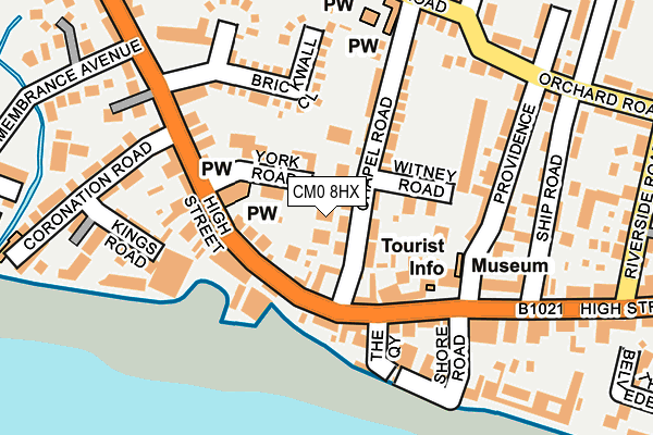 CM0 8HX map - OS OpenMap – Local (Ordnance Survey)