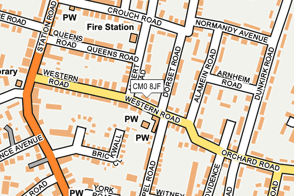CM0 8JF map - OS OpenMap – Local (Ordnance Survey)