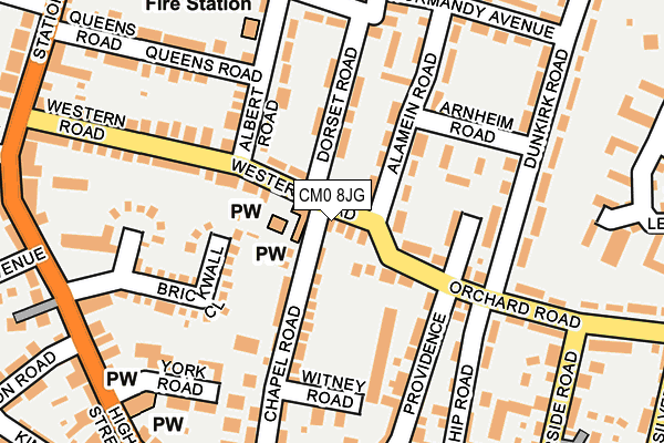 CM0 8JG map - OS OpenMap – Local (Ordnance Survey)