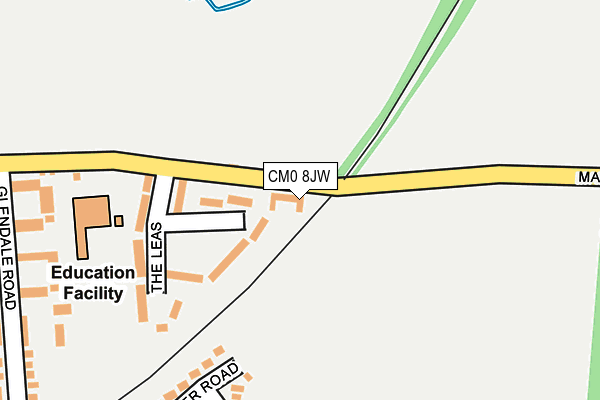 CM0 8JW map - OS OpenMap – Local (Ordnance Survey)
