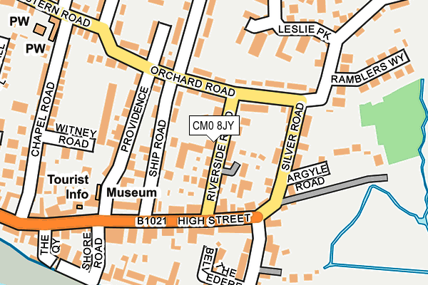 CM0 8JY map - OS OpenMap – Local (Ordnance Survey)