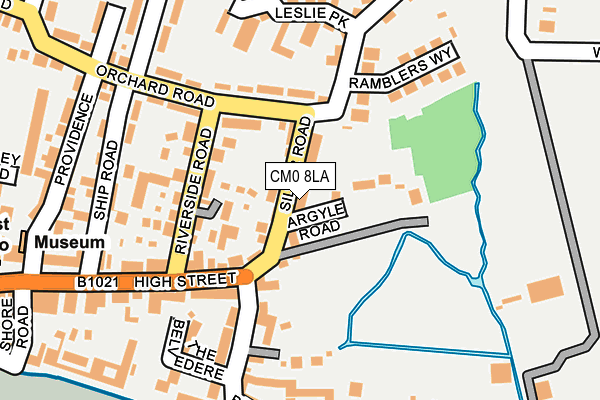 CM0 8LA map - OS OpenMap – Local (Ordnance Survey)