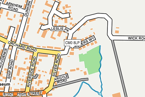 CM0 8LP map - OS OpenMap – Local (Ordnance Survey)
