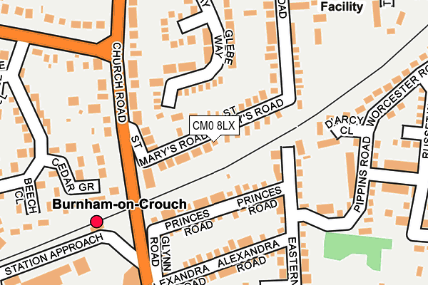 CM0 8LX map - OS OpenMap – Local (Ordnance Survey)