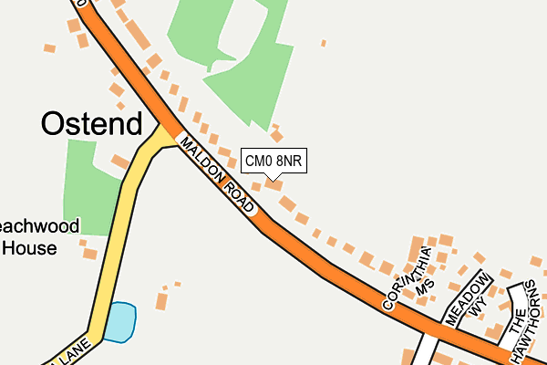 CM0 8NR map - OS OpenMap – Local (Ordnance Survey)