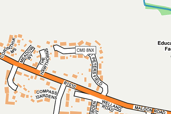 CM0 8NX map - OS OpenMap – Local (Ordnance Survey)