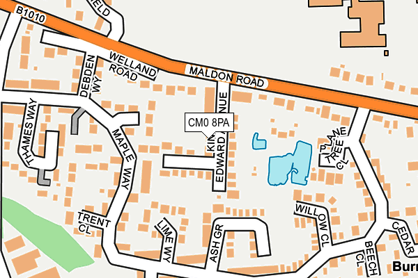 CM0 8PA map - OS OpenMap – Local (Ordnance Survey)