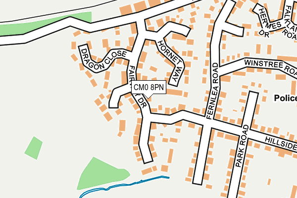 CM0 8PN map - OS OpenMap – Local (Ordnance Survey)