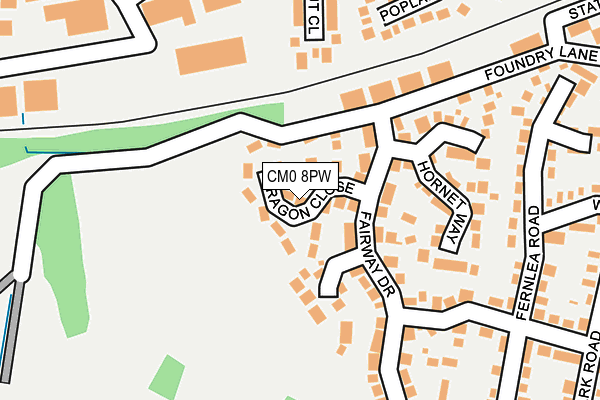 CM0 8PW map - OS OpenMap – Local (Ordnance Survey)