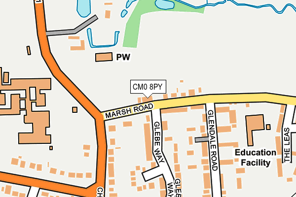 CM0 8PY map - OS OpenMap – Local (Ordnance Survey)