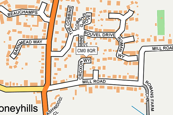 CM0 8QR map - OS OpenMap – Local (Ordnance Survey)