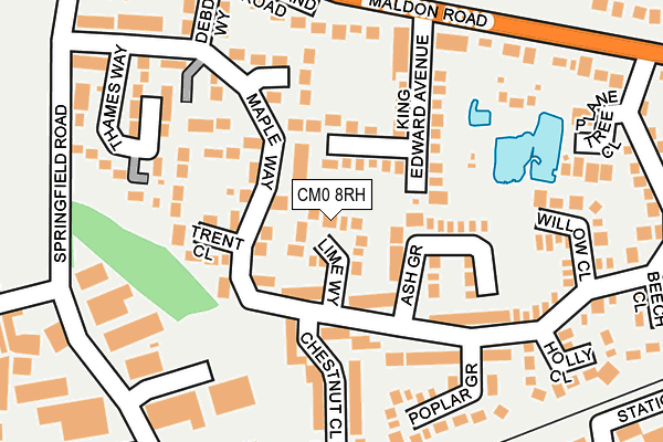 CM0 8RH map - OS OpenMap – Local (Ordnance Survey)