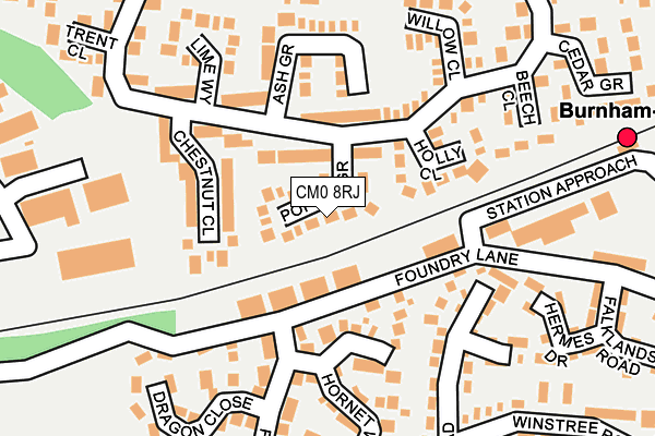 CM0 8RJ map - OS OpenMap – Local (Ordnance Survey)
