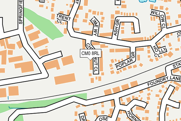 CM0 8RL map - OS OpenMap – Local (Ordnance Survey)