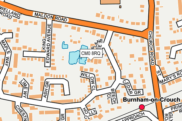 CM0 8RQ map - OS OpenMap – Local (Ordnance Survey)