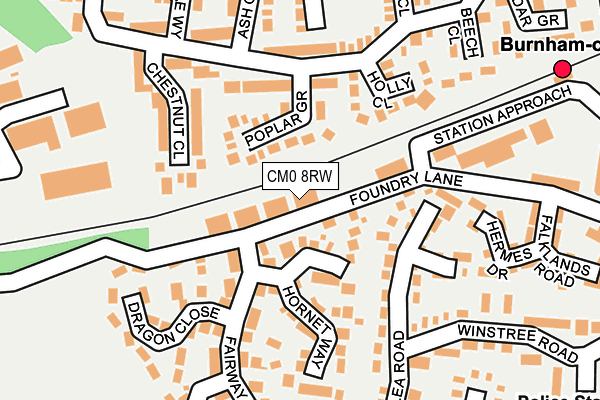 CM0 8RW map - OS OpenMap – Local (Ordnance Survey)