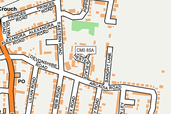 CM0 8SA map - OS OpenMap – Local (Ordnance Survey)