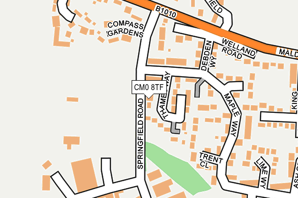 CM0 8TF map - OS OpenMap – Local (Ordnance Survey)