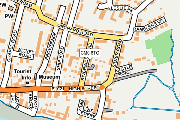 CM0 8TG map - OS OpenMap – Local (Ordnance Survey)