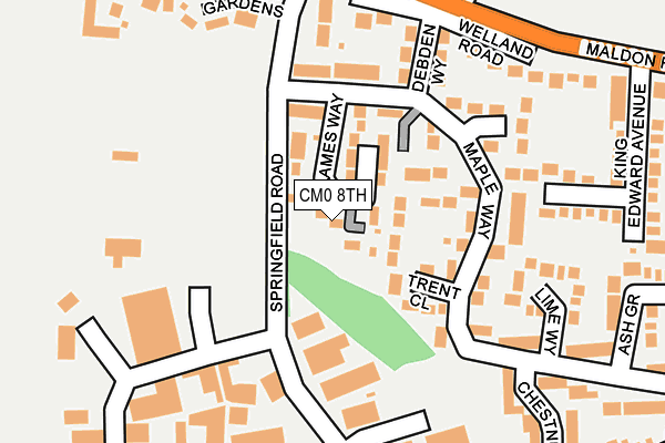 CM0 8TH map - OS OpenMap – Local (Ordnance Survey)
