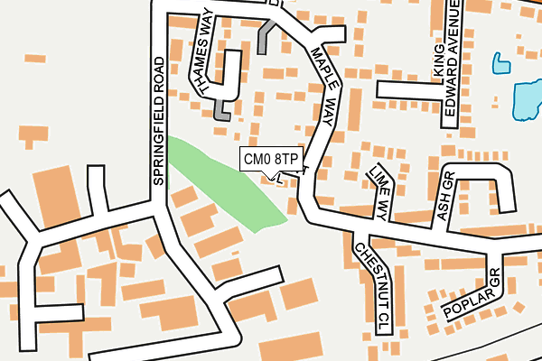 CM0 8TP map - OS OpenMap – Local (Ordnance Survey)