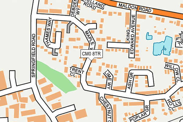 CM0 8TR map - OS OpenMap – Local (Ordnance Survey)
