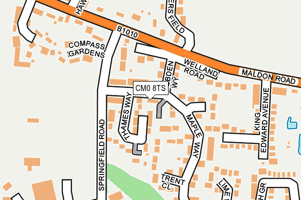 CM0 8TS map - OS OpenMap – Local (Ordnance Survey)