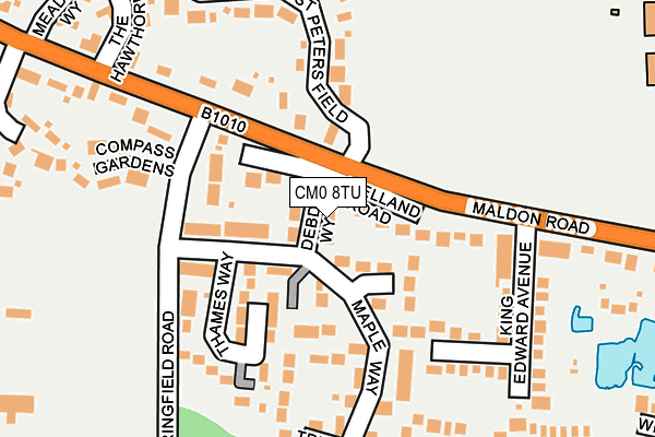 CM0 8TU map - OS OpenMap – Local (Ordnance Survey)