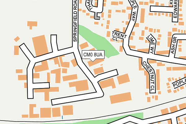 CM0 8UA map - OS OpenMap – Local (Ordnance Survey)