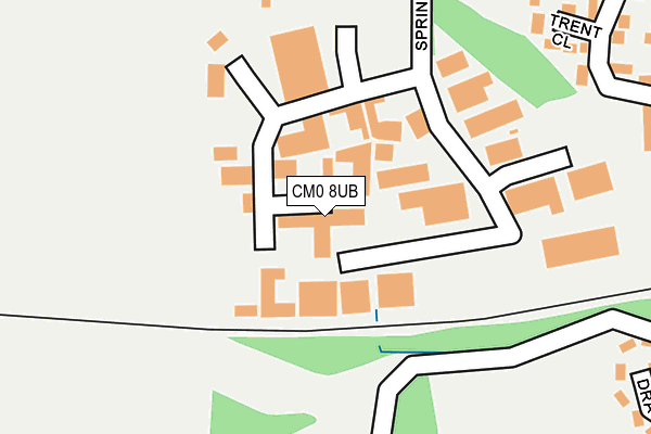 CM0 8UB map - OS OpenMap – Local (Ordnance Survey)