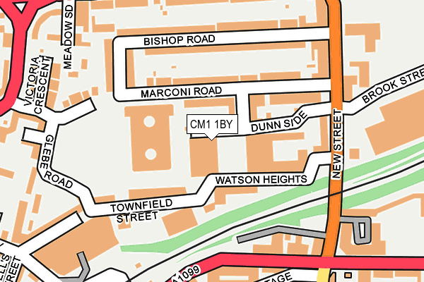 CM1 1BY map - OS OpenMap – Local (Ordnance Survey)