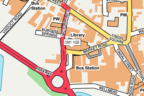 CM1 1GE map - OS OpenMap – Local (Ordnance Survey)