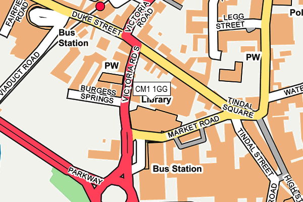 CM1 1GG map - OS OpenMap – Local (Ordnance Survey)