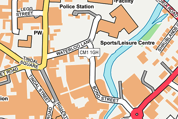 CM1 1GH map - OS OpenMap – Local (Ordnance Survey)